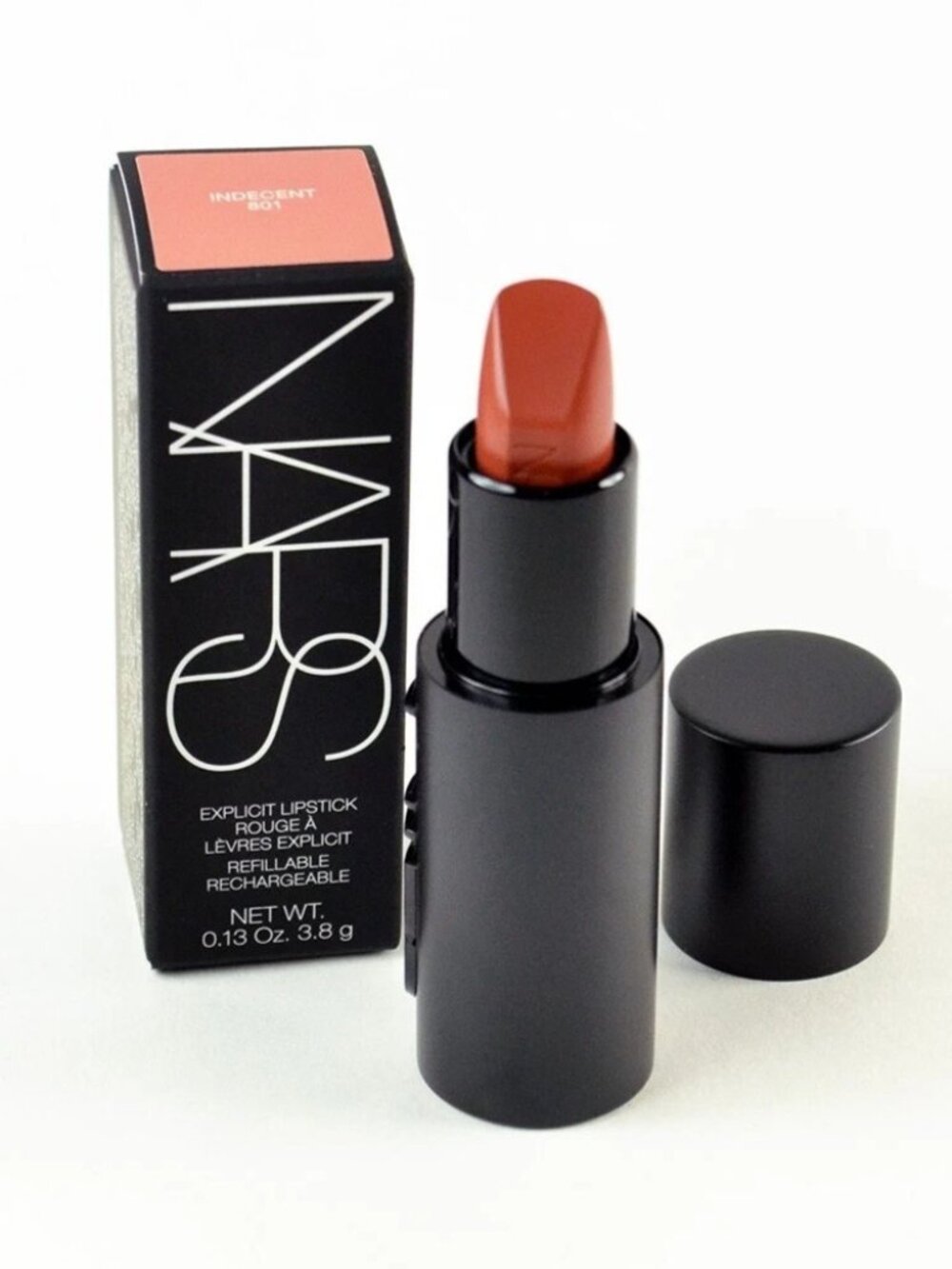 NARS Explicit Lipstick Indecent 801 Full Size Creamy Longwear Lip Color New
